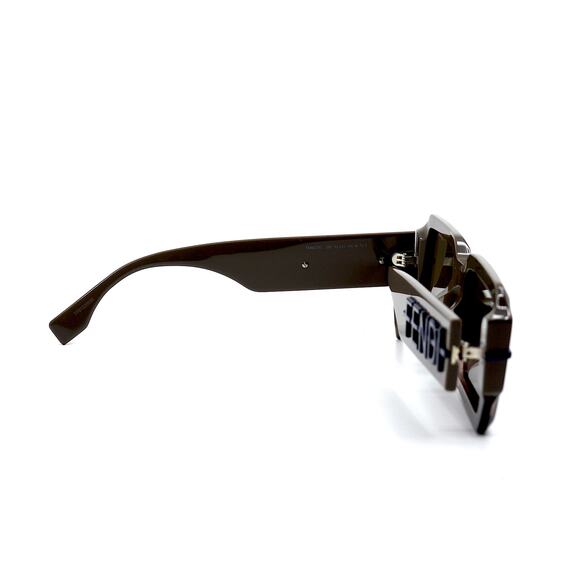 NEW! FENDI FE40073U 50E BROWN BLUE MEN'S AUTHENTIC SUNGLASSES MADE IN ITALY - Picture 11 of 12